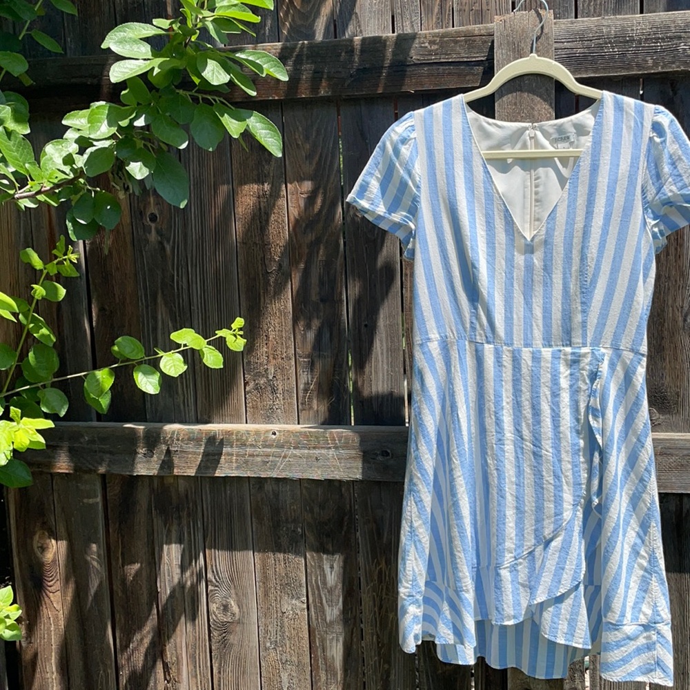 JCrew Striped Blue Dress Hourglass